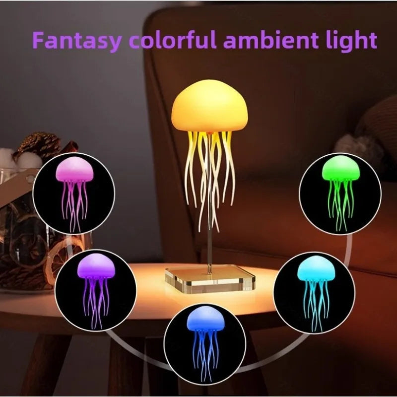 Automatic Dancing Jellyfish Lamp, LED Jellyfish Night Light, Sound-Controlled Jellyfish Lamp