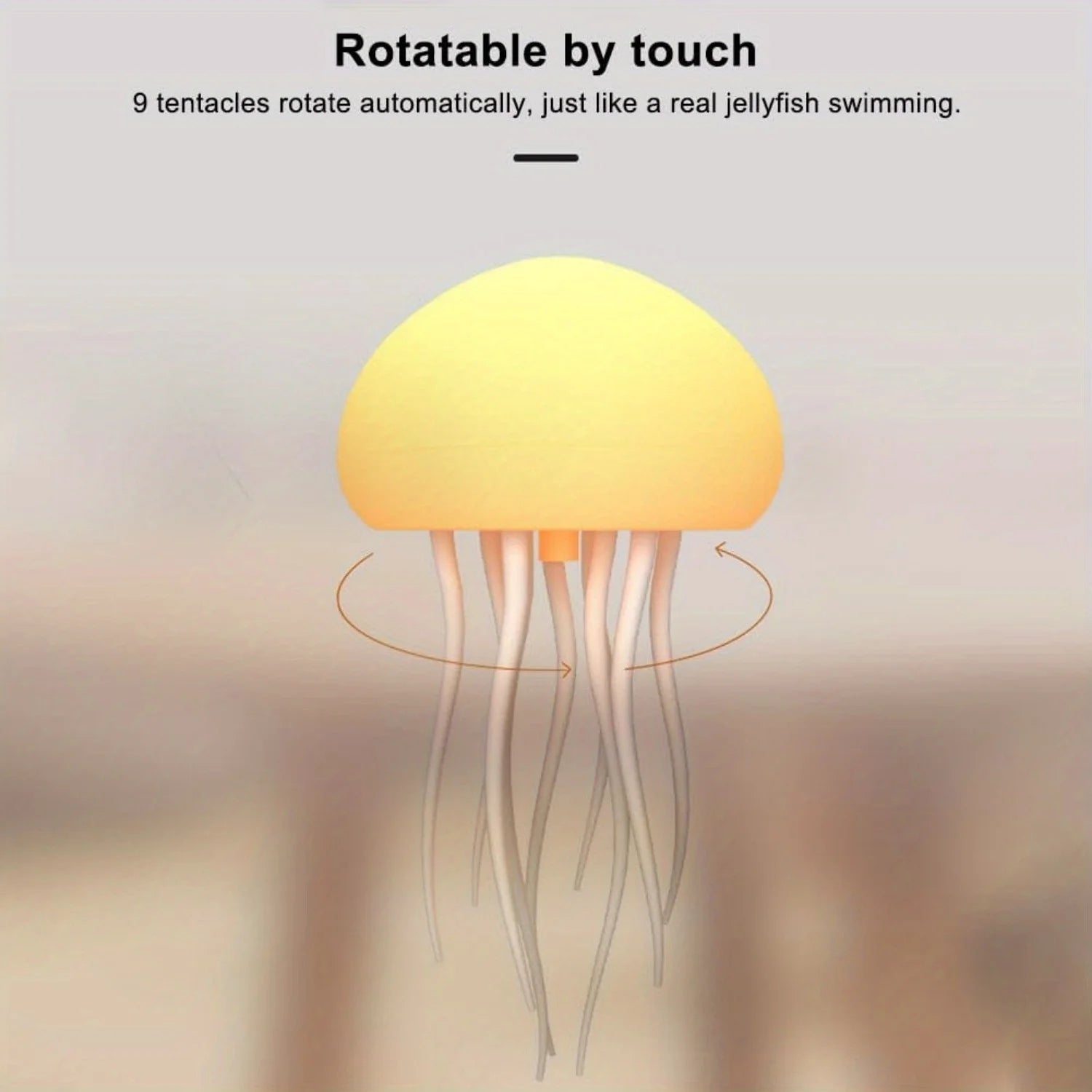 Automatic Dancing Jellyfish Lamp, LED Jellyfish Night Light, Sound-Controlled Jellyfish Lamp