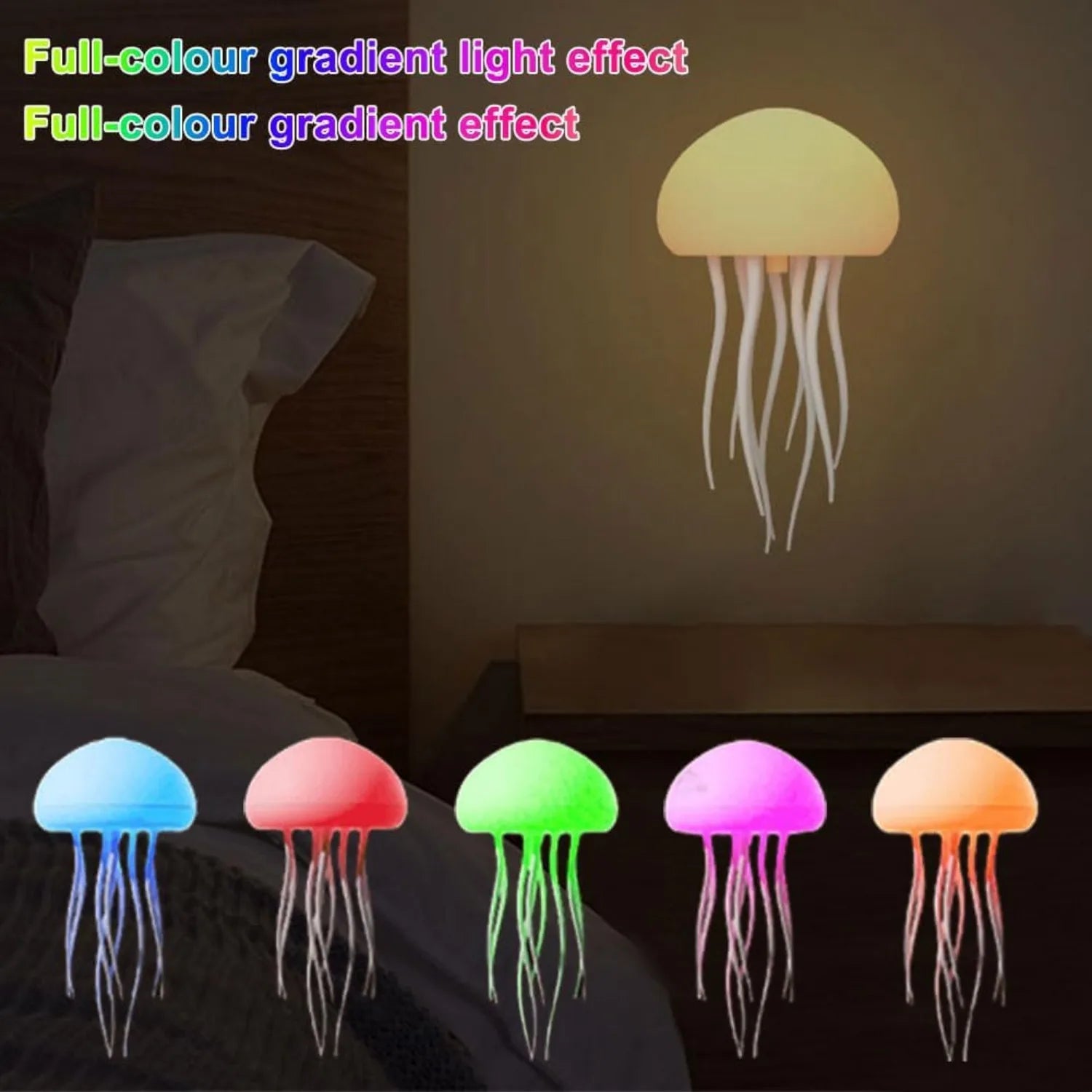 Automatic Dancing Jellyfish Lamp, LED Jellyfish Night Light, Sound-Controlled Jellyfish Lamp